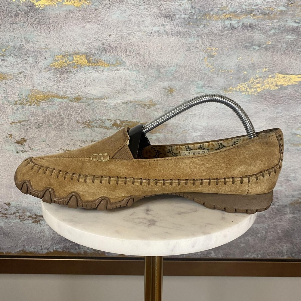 Skechers Relaxed Fit Shoes Womens Size 10 Brown Leather Moccasin Flats SN 48930 - Picture 6 of 11